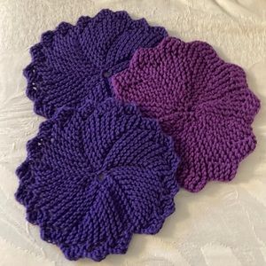 Hand crochet cotton dishcloth,trivet